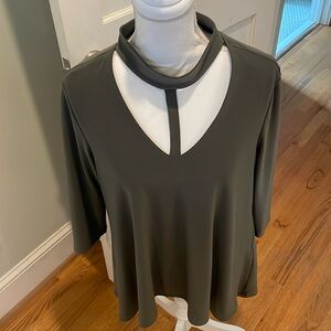 Joseph Ribkoff army green long sleeve top